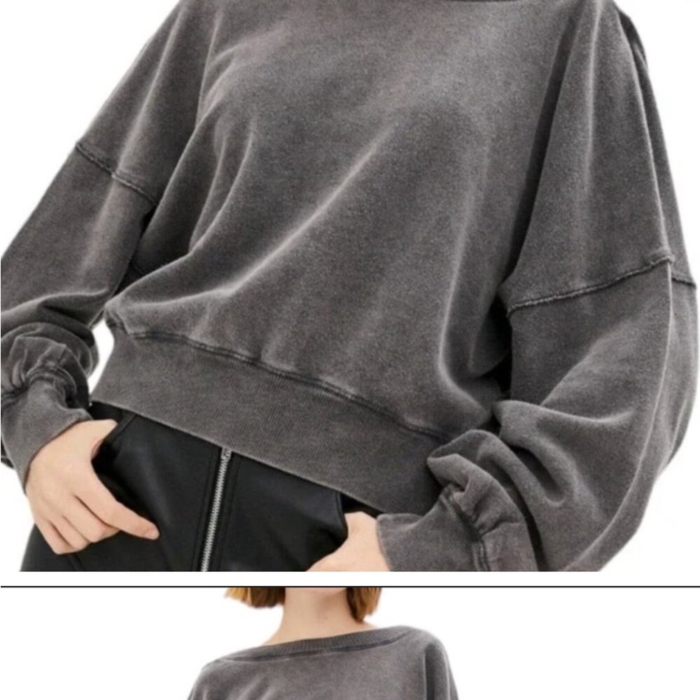 Free People Dark Gray Sweatshirt - Picture 4 of 12